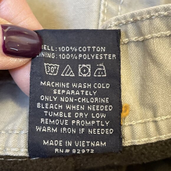 Smith's Workwear Fleece Lined Pants Mens 38X28.5 Beige Cargo Utility Outdoor - Picture 7 of 9